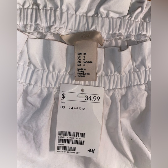 H&M White Ruffled Crop Top - Picture 4 of 4